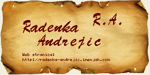 Radenka Andrejić vizit kartica